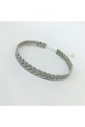 Mardin Hasırı Örgü Gümüş Bilezik