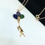 GÜMÜŞ ROSE SEVGİ BALONU KOLYE