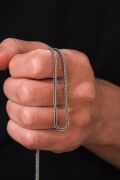 GÜMÜŞ 2 MM ERKEK TİLKİ KUYRUĞU SIK ÖRGÜ OKSİTLİ ZİNCİR KOLYE