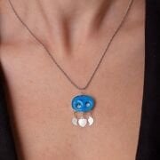 GÜMÜŞ HERCAİ   SÜRYANİ NAZAR BONCUĞU KOLYE