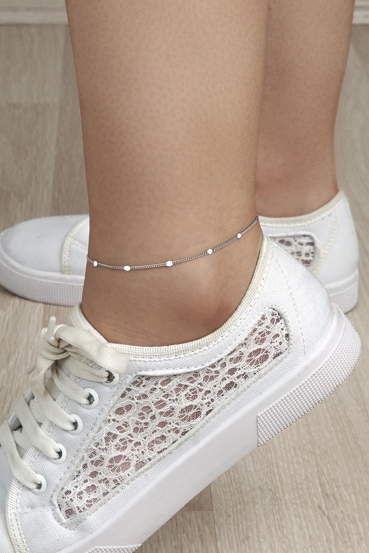 GÜMÜŞ PULLU GURMET ZİNCİR HALHAL GÜMÜŞ