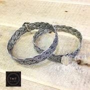 925 GÜMÜŞ MARDİN HASIRI ÖRGÜ KELEPÇE BİLEZİK