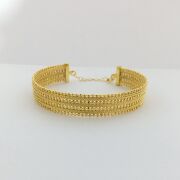 DORİKA İTALYAN MODEL İKİ SIRALI ALTIN KAPLAMA GÜMÜŞ BİLEZİK