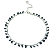 GÜMÜŞ SİYAH ZİRKON TAŞLI HALHAL