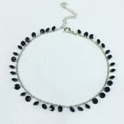 GÜMÜŞ SİYAH ZİRKON TAŞLI HALHAL