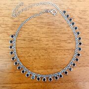 SİYAH ZİRKON TAŞLI GÜMÜŞ  HALHAL