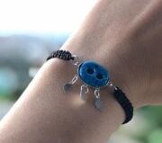 SÜRYANİ NAZAR BONCUKLU GÜMÜŞ BİLEKLİK