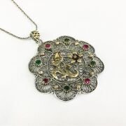 925 AYAR GÜMÜŞ TELKARİ ÇİÇEK KOLYE