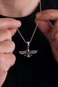 Gümüş Ahura Mazda Figürlü Erkek ve Kadın Unisex Kolye