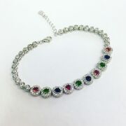 GÜMÜŞ RENKLİ ZİRKON TAŞLI BİLEKLİK