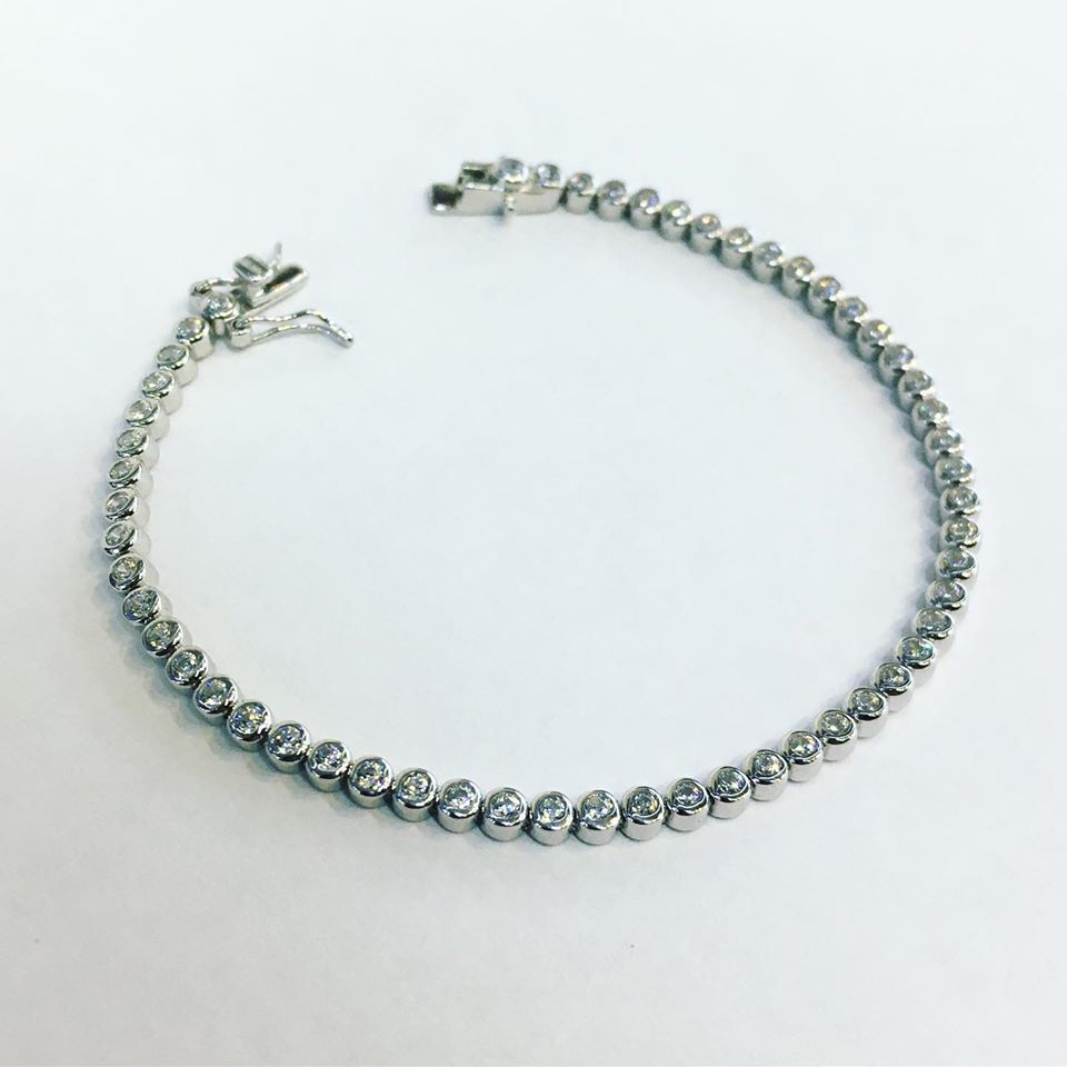 GÜMÜŞ ZİRKON TAŞLI SU YOLU  BİLEKLİK