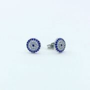 GÜMÜŞ NAZAR BONCUĞU MİNİK KÜPE