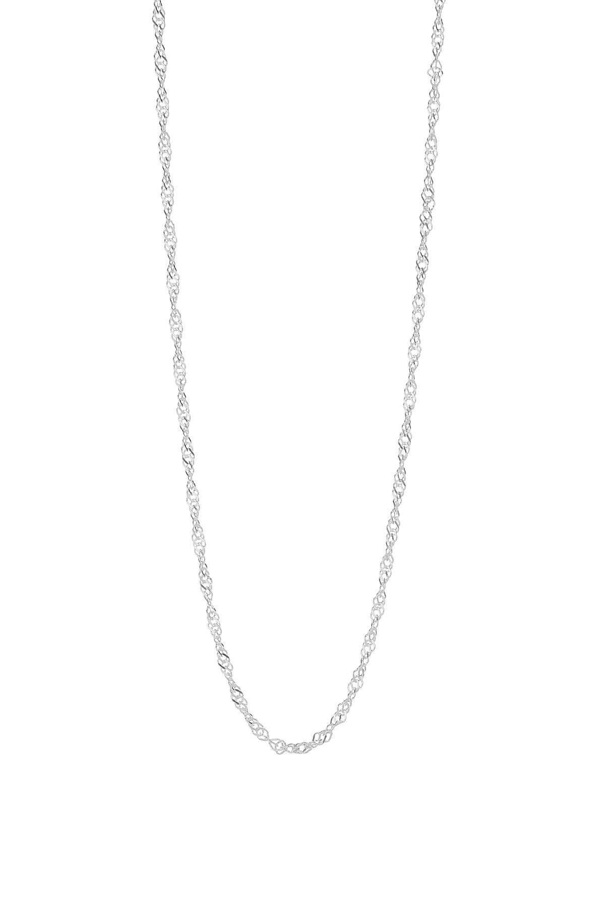 GÜMÜŞ SİNGAPUR BEYAZ RENK İNCE ZİNCİR KOLYE