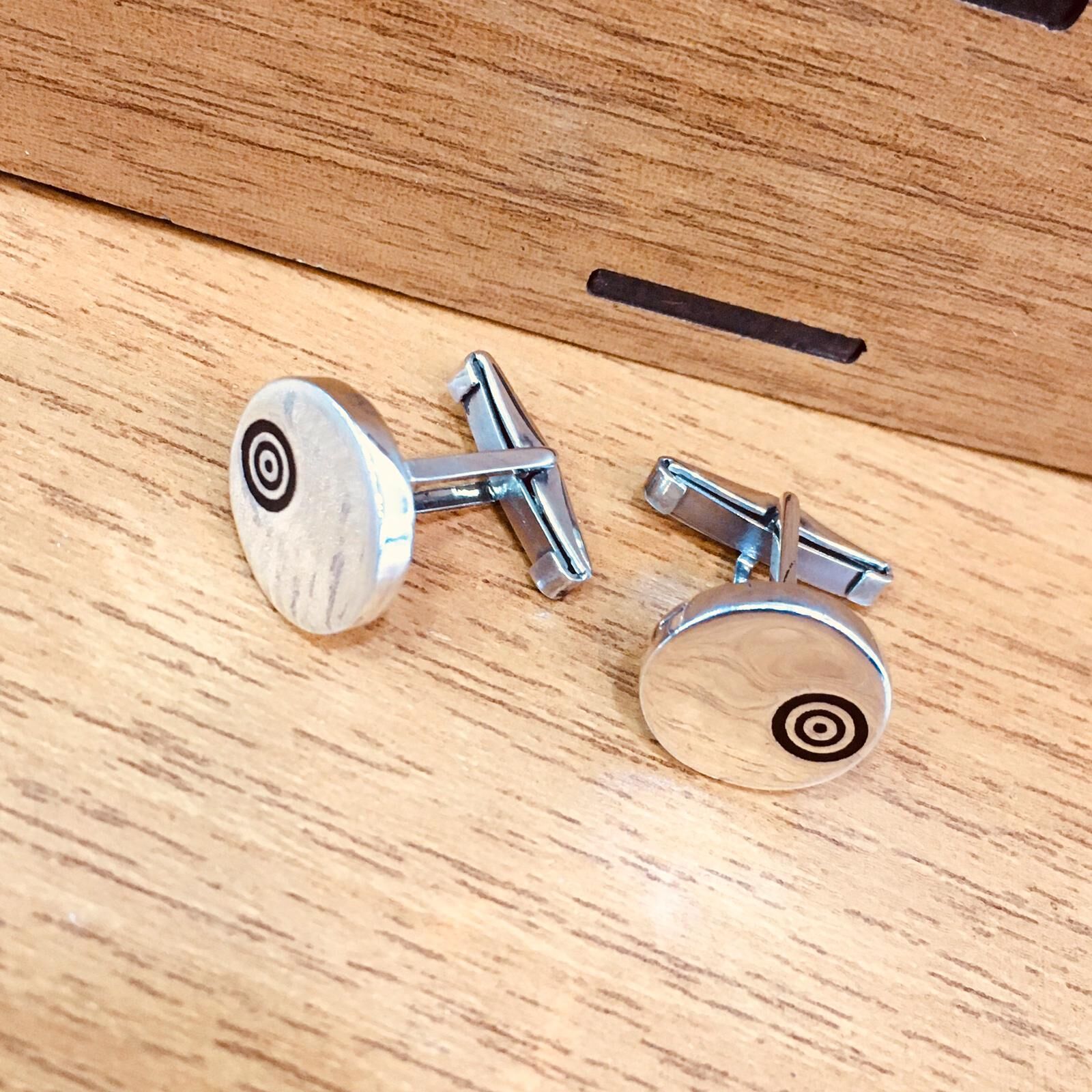 GÜMÜŞ YUVARLAK KOL DÜĞMESİ