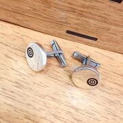 GÜMÜŞ YUVARLAK KOL DÜĞMESİ