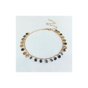 TMT Gümüş Mistik Topaz Taşlı Pullu Halhal