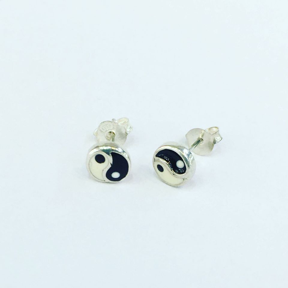 GÜMÜŞ DENGE YİN YANG MİNİK KÜPE