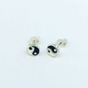 GÜMÜŞ DENGE YİN YANG MİNİK KÜPE