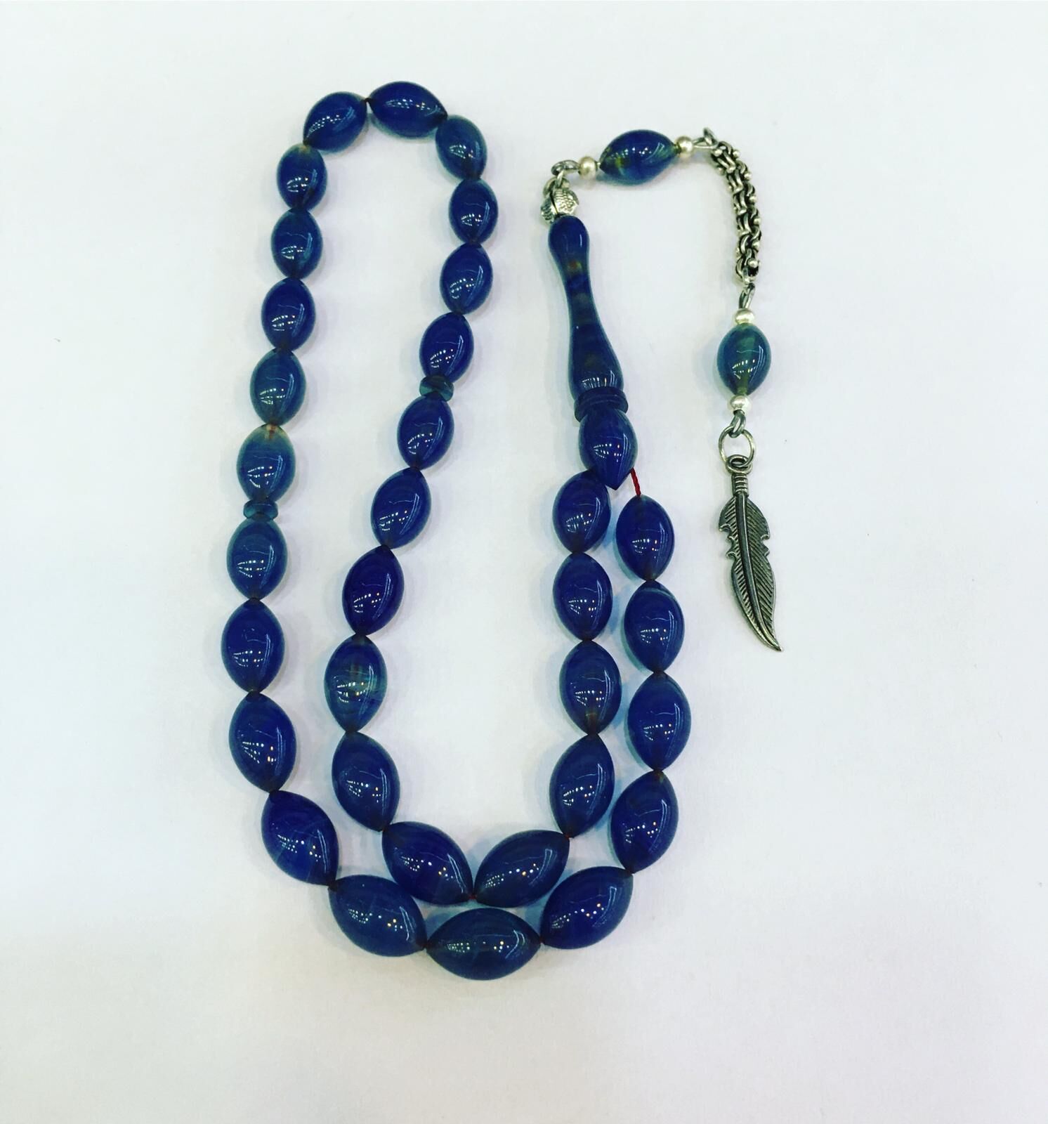 MAVİ SIKMA KEHRİBAR TESBİH