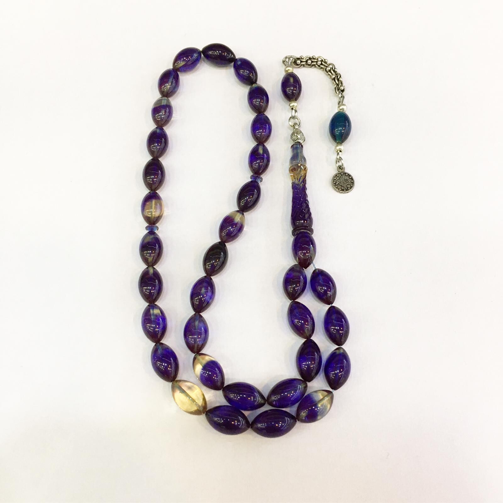 MOR ATEŞ KEHRİBARI TESBİH