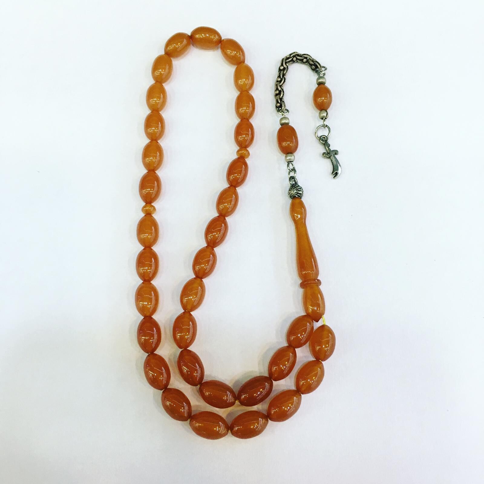 KOYU SARI SIKMA KEHRİBAR TESBİH