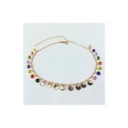 TMT Gümüş Rose Bronz Renkli Zirkon Taşlı ve Pullu Halhal