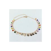 TMT Gümüş Rose Bronz Renkli Zirkon Taşlı ve Pullu Halhal