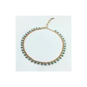 TMT Gümüş Rose Bronz Renk Turkuaz Taşlı Halhal