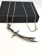 GÜMÜŞ HZ ALİ ZÜLFİKAR KILICI KILIÇ Kırmızı Zirkon Taşlı ERKEK KOLYE