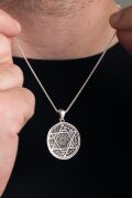 GÜMÜŞ HZ. Süleyman Mührü Erkek Kolye