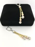 Dorika Model Sallantılı Rose Kaplama Gümüş İtalyan Küpe