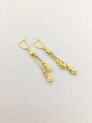 Dorika Model Sallantılı ALTIN Kaplama Gümüş İtalyan Küpe