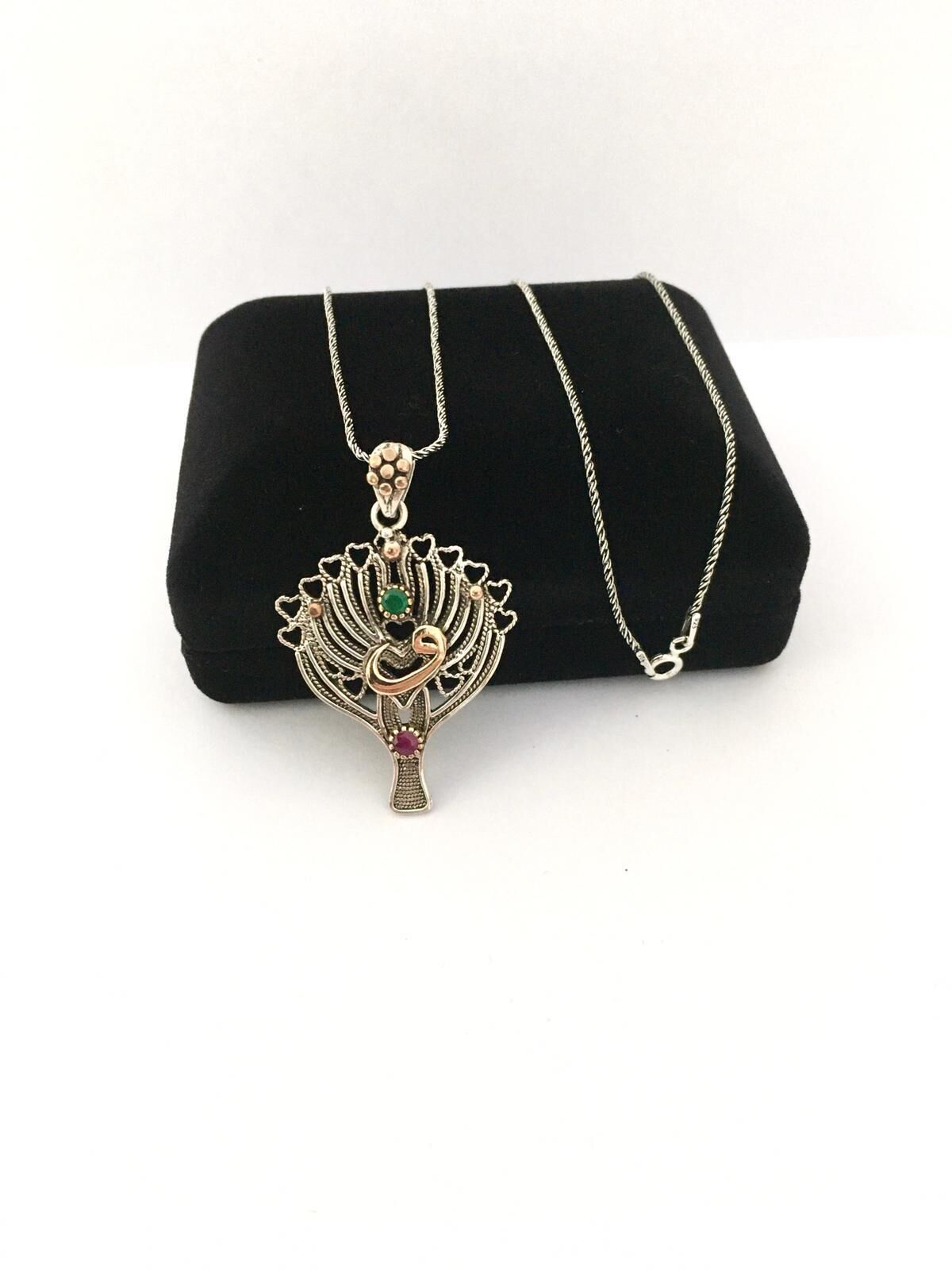 GÜMÜŞ TELKARİ AĞAÇ KOLYE