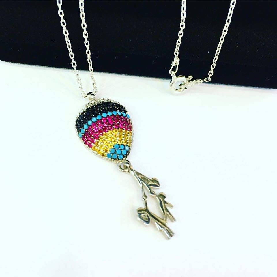 925 AYAR GÜMÜŞ SEVGİLİ BALONU KOLYE