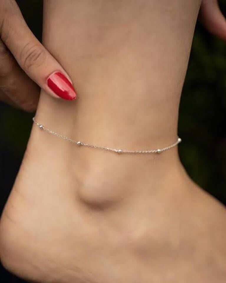 Toplu Zincir Model Gümüş Halhal