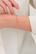 2mm Gümüş Rose Figaro Zincir Bileklik