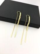 GÜMÜŞ ALTIN KAPLAMA DORİKA DORİSSA SALLANTILI ZİNCİRLİ KÜPE