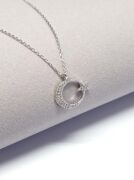 AY YILDIZ  GÜMÜŞ KOLYE