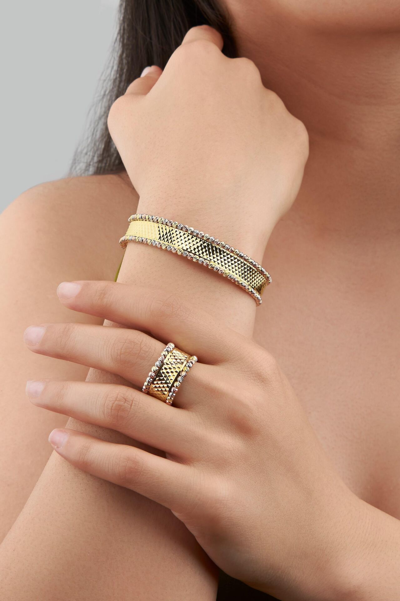 GÜMÜŞ DORİKA DORİSSA TOPLU İTALYAN MODEL KARE KÜP KALEM İŞLEMELİ BİLEZİK YÜZÜK ROSE GOLD VE GÜMÜŞ RENKLİ SET TAKIM KOMBİN