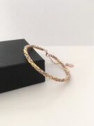 GÜMÜŞ ROSE ALTIN KAPLAMALI ZİNCİR SARMAL DORİKA DORİSSA BİLEZİK BİLEKLİK