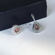 GÜMÜŞ TELKARİ ZULTANİT SULTANİTE TAŞLI DAMLA KÜPE