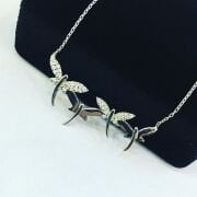 925 AYAR GÜMÜŞ KELEBEKLER KOLYE