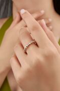 GÜMÜŞ DORİKA TOPLU İTALYAN MODEL ROSE ALTIN RENKLİ AYARLANABİLİR YÜZÜK