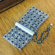 TELKARİ  KİŞNİŞ BEŞ SIRA KÖK SAFİR TAŞLI BİLEKLİK