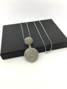 GÜMÜŞ TELKARİ YUVARLAK EL İŞİ KOLYE