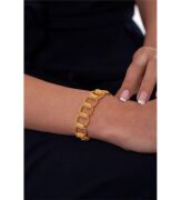 GÜMÜŞ KAZAZİYE EL İŞİ ALTIN KAPLAMA BİLEKLİK