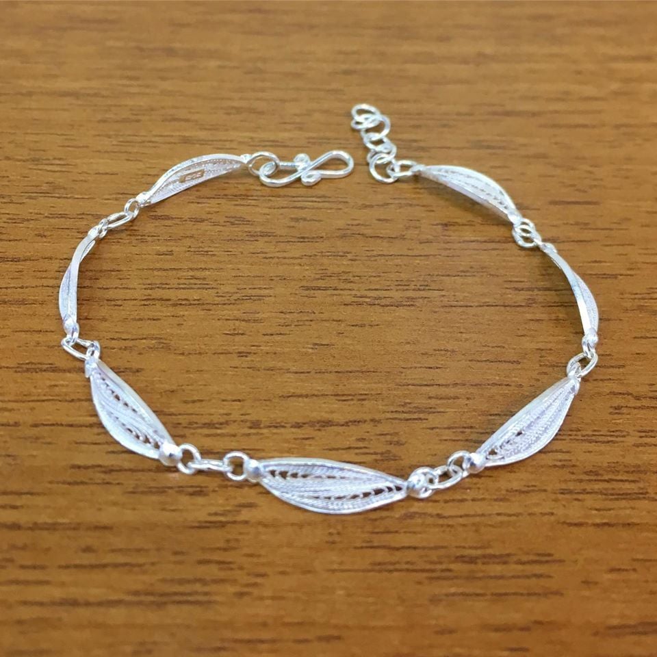 925 AYAR GÜMÜŞ TELKARİ İNCE BİLEKLİK