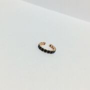 GÜMÜŞ ROSE SİYAH ZİRKON TAŞLI KIKIRDAK KÜPE