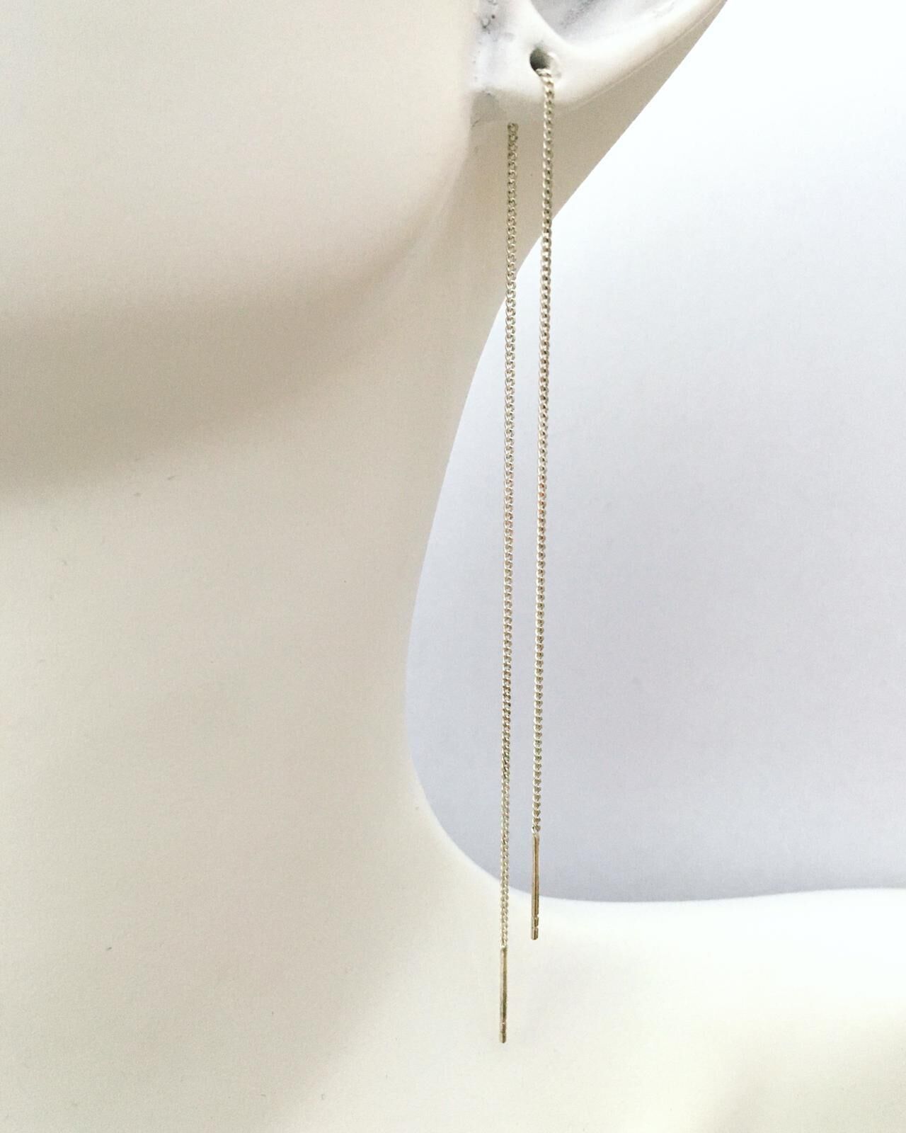 GÜMÜŞ UZUN ZİNCİR KÜPE