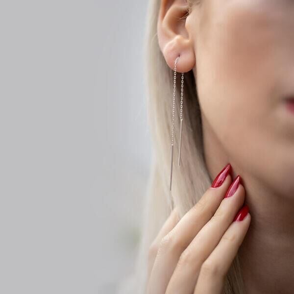 GÜMÜŞ ZİNCİR KÜPE